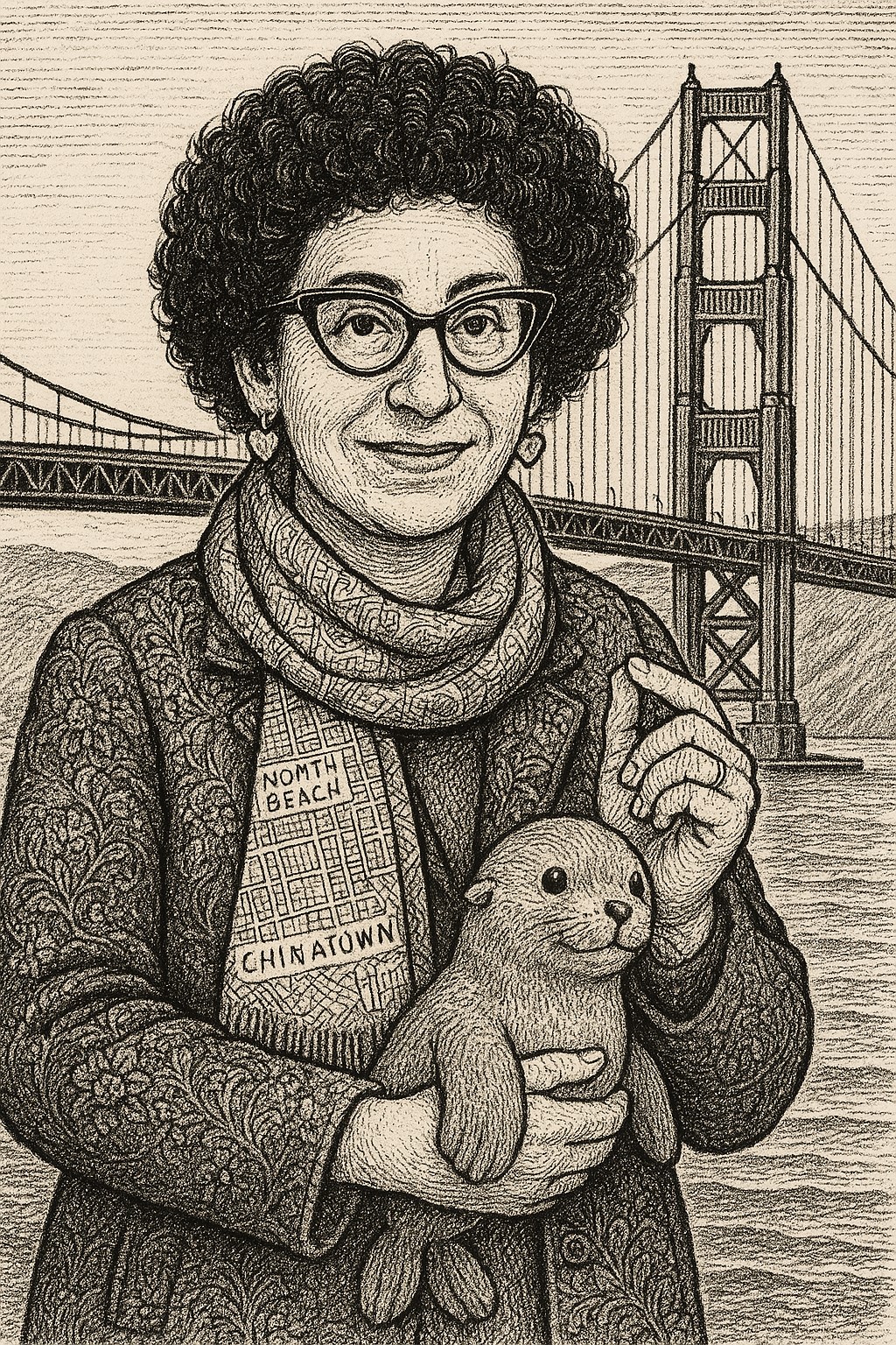 Reumah with her sea lion, Zalo